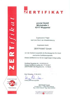 Zugelassener Träger